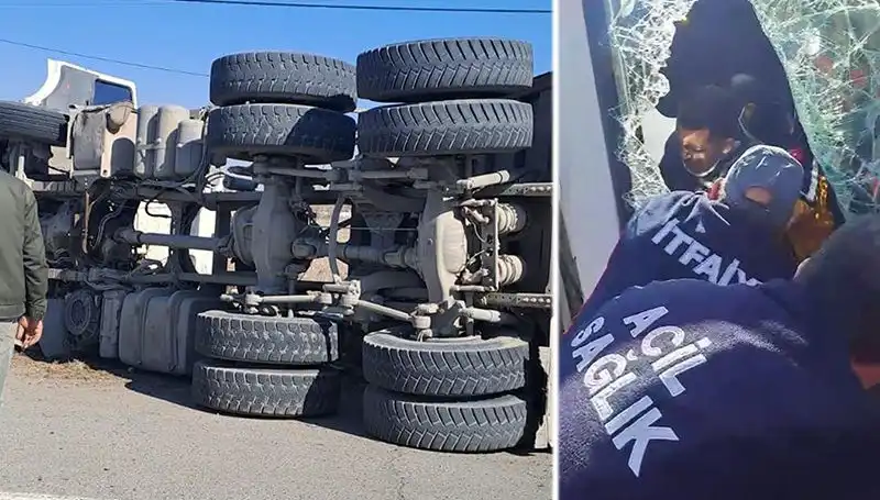 Kamyon Virajı Alamayıp Ters Döndü: Feci Kaza Detayları ve Sonrası