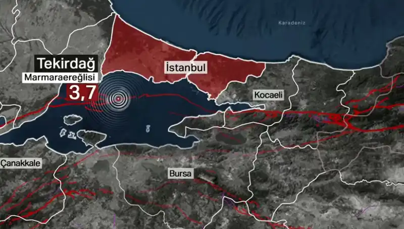 Marmara Denizi'nde 3,7 Büyüklüğünde Deprem: İlk Bilgiler ve Etkileri